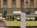 [2x-Triebwagen auf dem bergangsmodul]