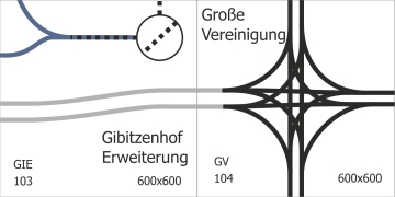 [Gibitzenhof-Erweiterung und Vollkreuz]